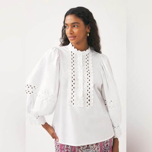 NWT Antik Batik Rodo Blouse White Size L - Picture 12 of 12